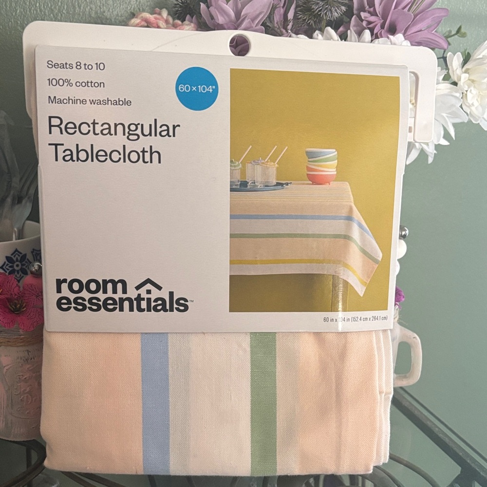 Room Essentials Multicolor Striped Tablecloth